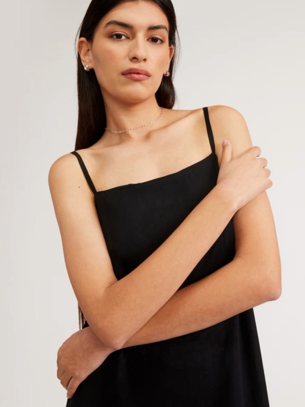Everlane Black Slip dress 12